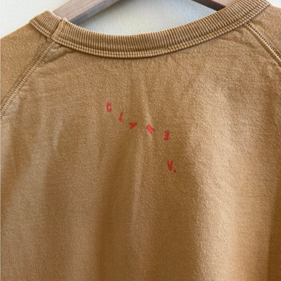 Clare V tan and red sardine sweatshirt EUC - Picture 5 of 8